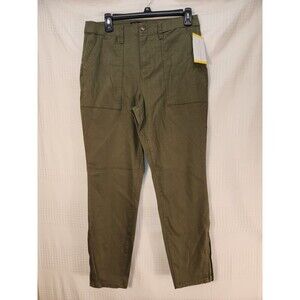 Social Standards Pants Womens Sz 8 Army Green Logan Utility Zipper Ankle